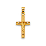 14K Yellow Gold Crucifix Cross Pendant