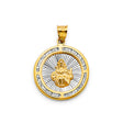 14K Two-Tone Gold Round Santo Niño de Atocha Pendant
