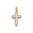 14K Two-Tone Gold Cross Pendant