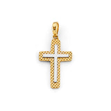 14K Two-Tone Gold Cross Pendant