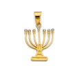 14K Yellow Gold Menora Pendant