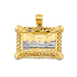 14K Two-Tone Gold Last Supper Pendant