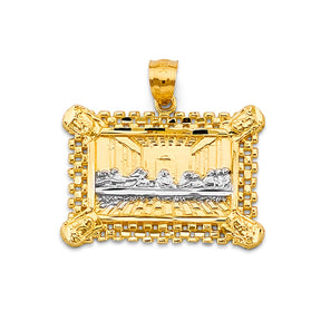 14K Two-Tone Gold Last Supper Pendant
