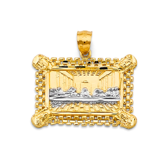14K Two-Tone Gold Last Supper Pendant