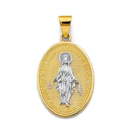 14K Gold Virgin Mary Medal