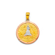 14K Tricolor Gold Caridad del Cobre Medal Pendant