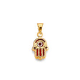 14K Yellow Gold Evil Eye Hamsa Pendant