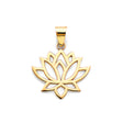 14K Yellow Gold Openwork Lotus Flower Pendant