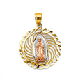 14K Tricolor Gold Guadalupe Pendant