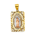14K Tricolor Gold Guadalupe Pendant