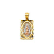 14K Tricolor Gold Guadalupe Pendant