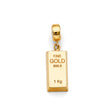 14K Yellow Gold Fine Gold Bar Pendant