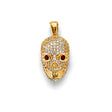 14K Yellow Gold Skull Pendant