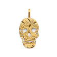 14K Yellow Gold Openwork Skull Pendant