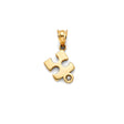 14K Yellow Gold Puzzle Piece Pendant