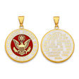 14K Yellow Gold Double-Sided U.S. Army Emblem Pendant