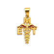 14K Yellow Gold EMT Symbol Pendant