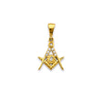 14K Yellow Gold Small Masonic Symbol Pendant
