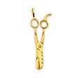 14K Yellow Gold Scissors Pendant