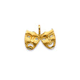 14K Yellow Gold Comedy & Tragedy Masks Pendant