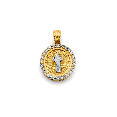 14K Two-Tone Gold Small San Benito Pendant