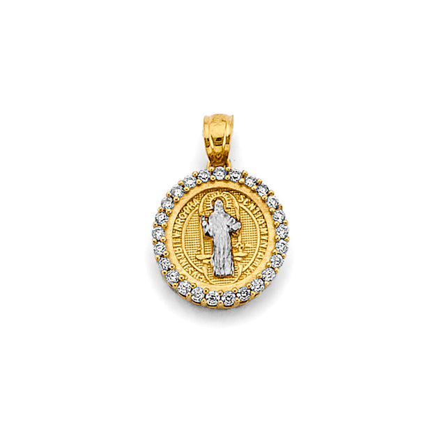 14K Two-Tone Gold Small San Benito Pendant