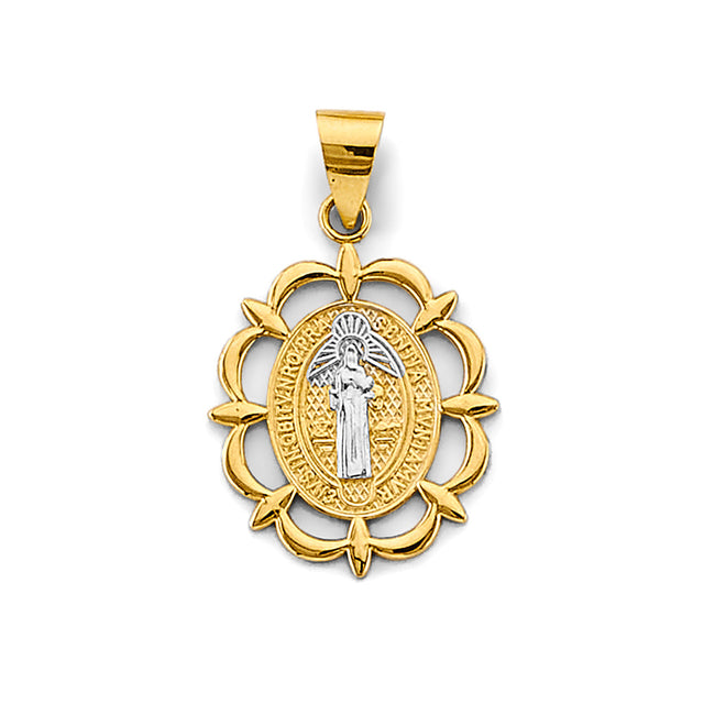 14K Two-Tone Gold San Benito Pendant