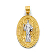 14K Two-Tone Gold Oval San Benito Pendant
