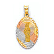 14K Tricolor Gold Stamp St. Jude Thaddeus Pendant