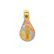 14K Tricolor Gold Stamp St. Jude Thaddeus Pendant