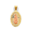 14K Two-Tone Gold Stamp Guadalupe Pendant