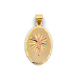 14K Two-Tone Gold Stamp Jesus Christ Pendant