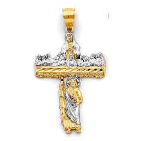 14K Two-Tone Gold St. Jude Thaddeus Pendant