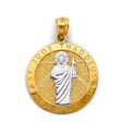 14K Two-Tone Gold St. Jude Thaddeus Pendant