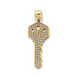 14K Yellow Gold Key Pendant
