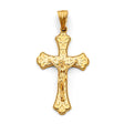 14K Yellow Gold Fancy Crucifix Cross Pendant