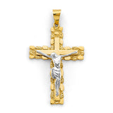 14K Yellow Gold Crucifix Cross Pendant