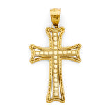 14K Yellow Gold Fancy Cross Pendant