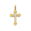 14K Two-Tone Gold Cross Pendant