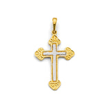 14K Two-Tone Gold Cross Pendant