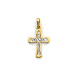 14K Two-Tone Gold Small Cross Pendant