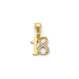 14K Gold 18th Birthday Pendant