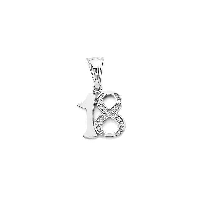 14K Gold 18th Birthday Pendant