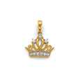 14K Two-Tone Gold Large Crown Pendant