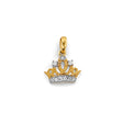 14K Two-Tone Gold Petite Crown Pendant