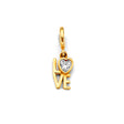 14K Yellow Gold Love Charm