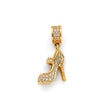 14K Yellow Gold High-Heel Shoe Charm