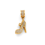 14K Yellow Gold High-Heel Shoe Charm