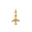 14K Yellow Gold Airplane Charm