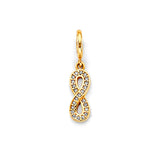 14K Two-Tone Gold Infinity Charm
